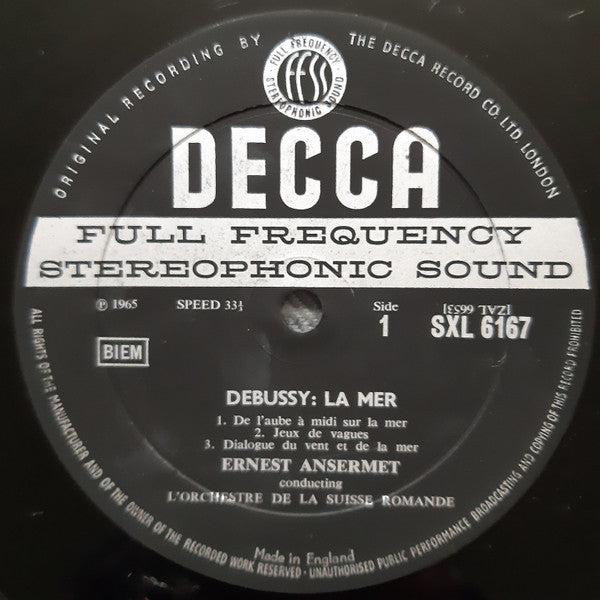 Ernest Ansermet Conducts Claude Debussy, L'Orchestre De La Suisse Romande : Ansermet Conducts Debussy (LP)
