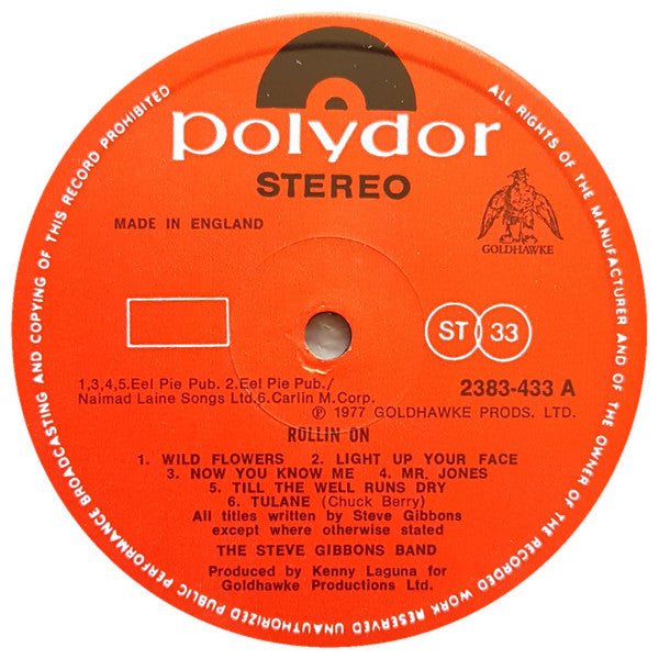 Steve Gibbons Band : Rollin' On (LP, Album)