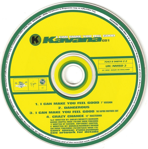 Kavana : I Can Make You Feel Good (CD, Single, CD1)