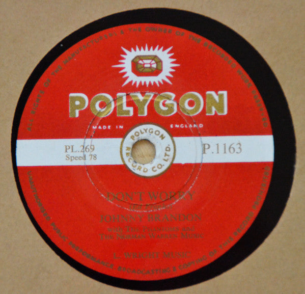 Johnny Brandon : Don't Worry (Shellac, 10")