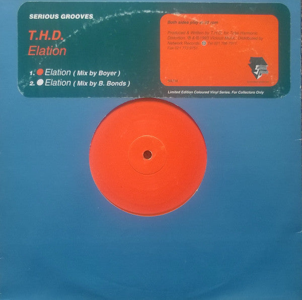 T.H.D. : Elation (10", Ltd, W/Lbl, Ora)