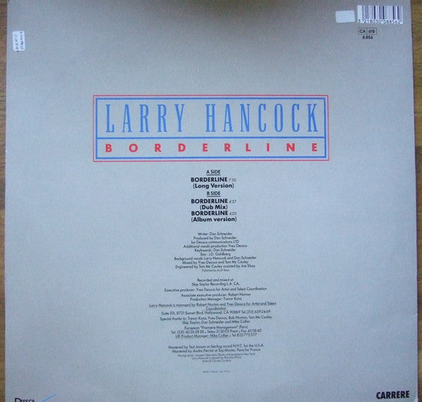 Larry Hancock (2) : Borderline (12")