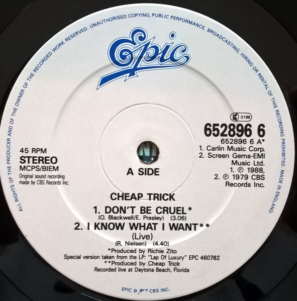 Cheap Trick : Don't Be Cruel (12", Maxi)