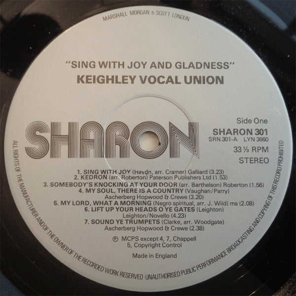 Keighley Vocal Union : Sing With Joy & Gladness (LP)