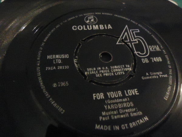 Yardbirds* : For Your Love (7", Single, Pus)