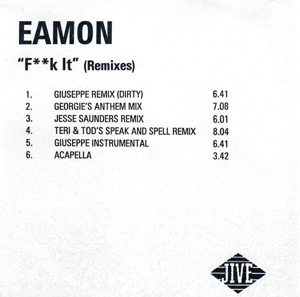 Eamon : F**k It (Remixes) (CDr, Single, Promo)