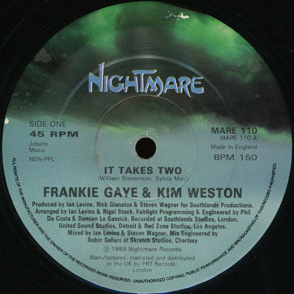 Frankie Gaye & Kim Weston : It Takes Two (12", Single)