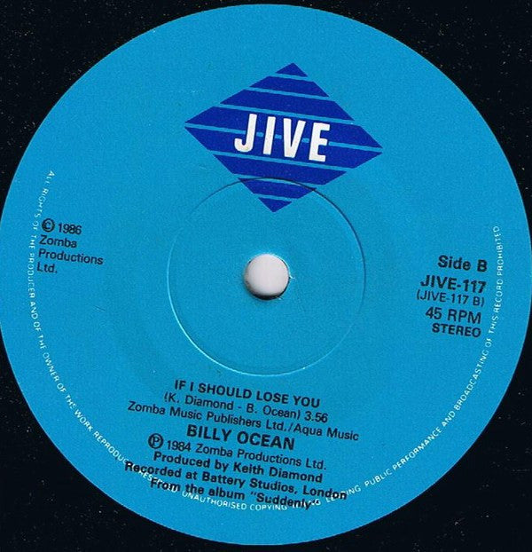 Billy Ocean : There'll Be Sad Songs (To Make You Cry) (7")