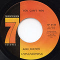 Ann Sexton : You Can't Win / Let's Huddle Up And Cuddle Up (7", Single)