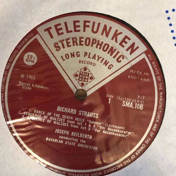 Richard Strauss – Bayerisches Staatsorchester, Joseph Keilberth : Orchestral Highlights From Salome, Der Rosenkavalier, Intermezzo, Die Schweigsame Frau (LP)