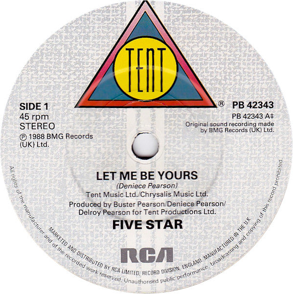 Five Star : Let Me Be Yours (7", Single)