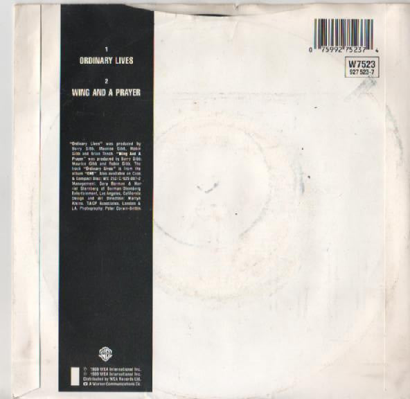 Bee Gees : Ordinary Lives (7", Single)