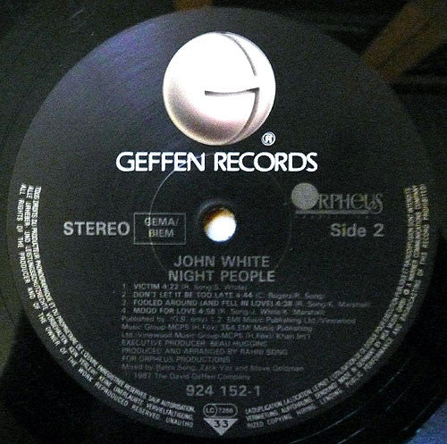 John White (2) : Night People (LP, Album)
