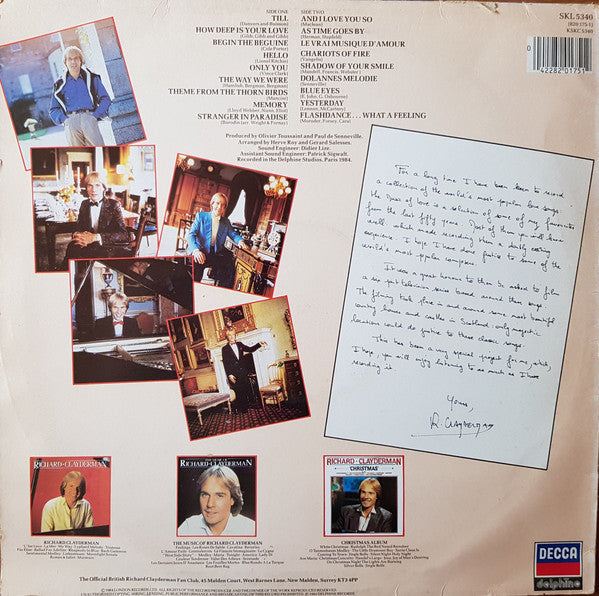 Richard Clayderman : The Music Of Love (LP)