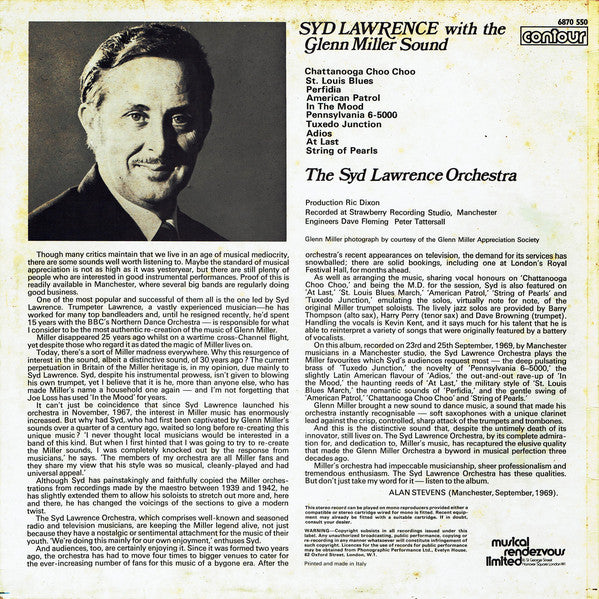 Syd Lawrence And His Orchestra : Syd Lawrence With The Glenn Miller Sound (LP, Album, RE)