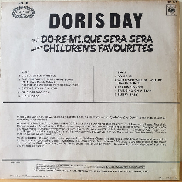 Doris Day : Doris Day Sings Do-Re-Mi (LP, Album, RE)