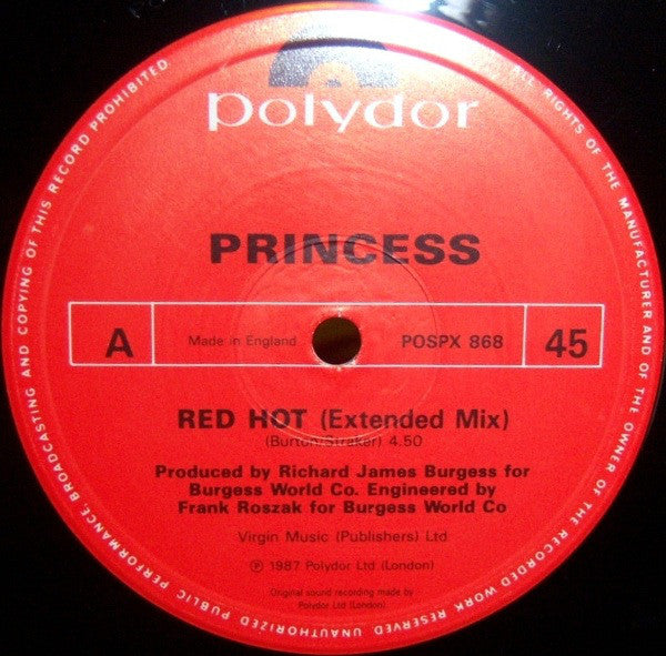 Princess : Red Hot (12", Single)