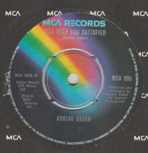 Adrian Baker : I'll Keep You Satisfied (7")