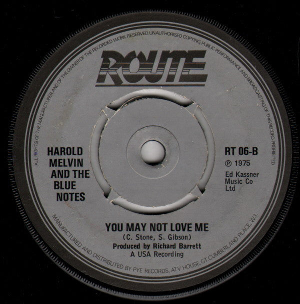Harold Melvin And The Blue Notes : Get Out (And Let Me Cry) (7", Single, RE, 4 P)