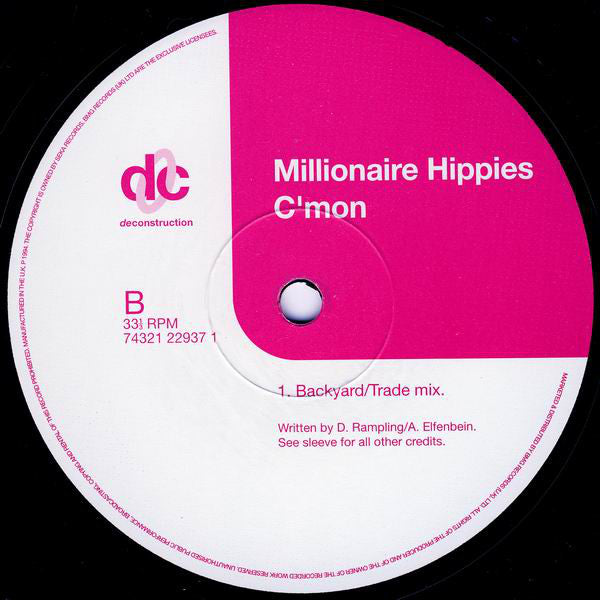 Millionaire Hippies : C'mon (12", Single)
