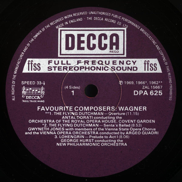 Richard Wagner : Favourite Composers: Wagner (2xLP, Comp)
