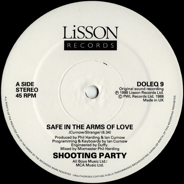 Shooting Party : Safe In The Arms Of Love (12")