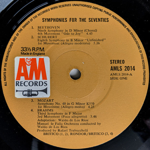 Waldo De Los Rios : Symphonies For The Seventies (LP)