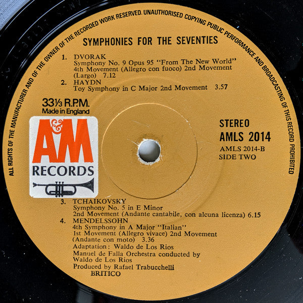 Waldo De Los Rios : Symphonies For The Seventies (LP)
