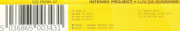 Intenso Project : Luv Da Sunshine (CD, Single)