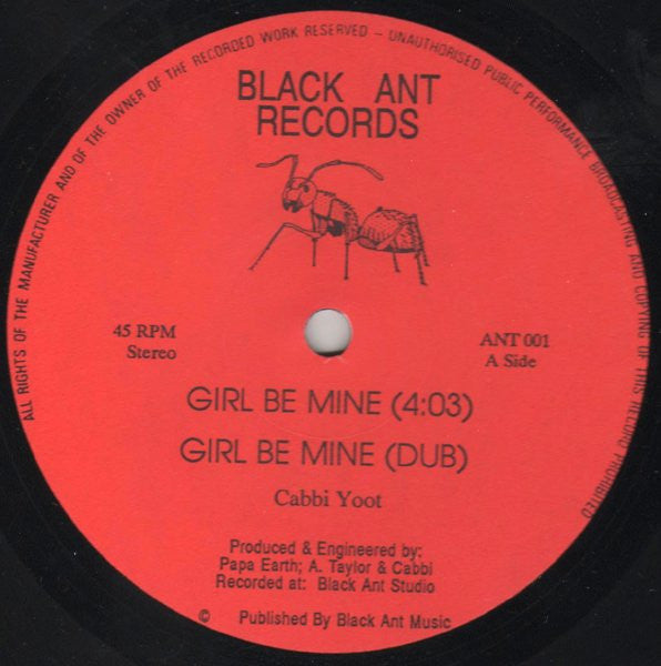 Cabbi Yoot / Alpheus Taylor : Girl Be Mine / Evil Ones (12")