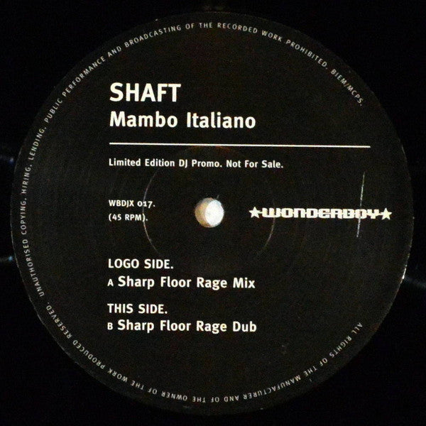 Shaft : Mambo Italiano (12", Ltd, Promo)