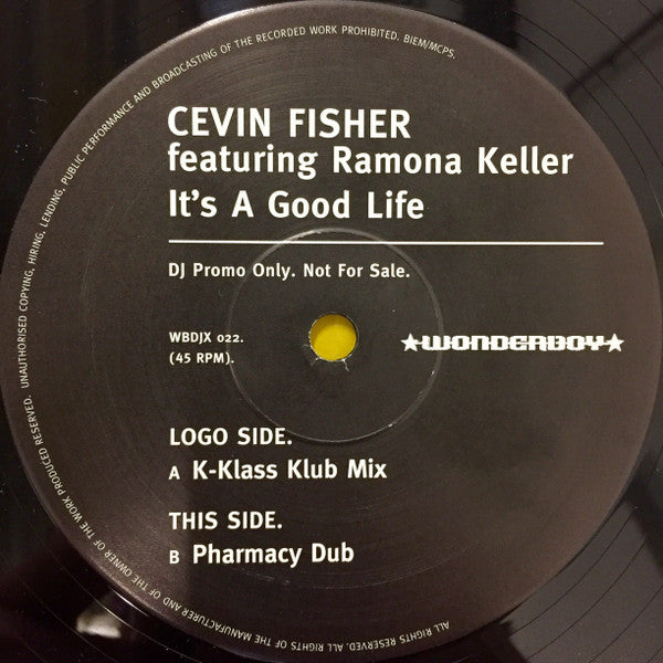 Cevin Fisher : It's A Good Life (K-Klass Mixes) (12", Promo)