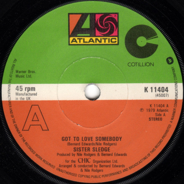 Sister Sledge : Got To Love Somebody (7", Single, Sol)