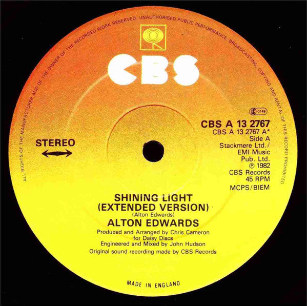 Alton Edwards : Shining Light (12")