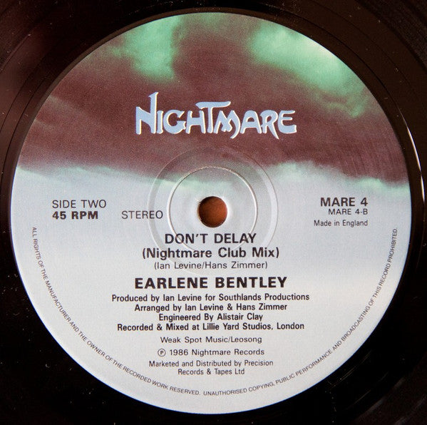 Earlene Bentley : Don't Delay (12", Single)