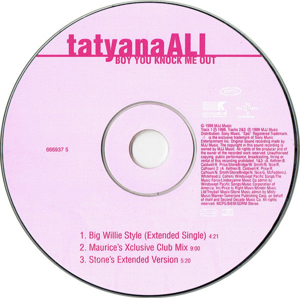 Tatyana Ali : Boy You Knock Me Out (CD, Single)