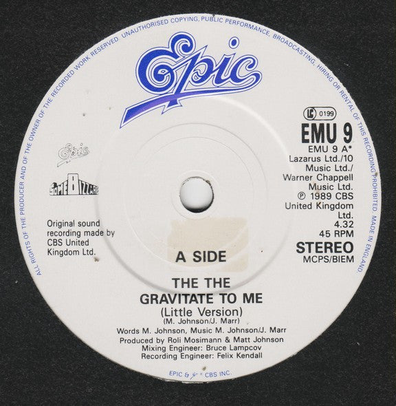 The The : Gravitate To Me (7", Single)
