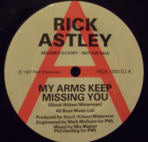 Rick Astley : My Arms Keep Missing You (12", Promo)