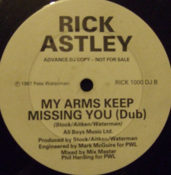 Rick Astley : My Arms Keep Missing You (12", Promo)