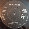 Simple Minds : Don't You (Forget About Me) (7", Single, Bla)