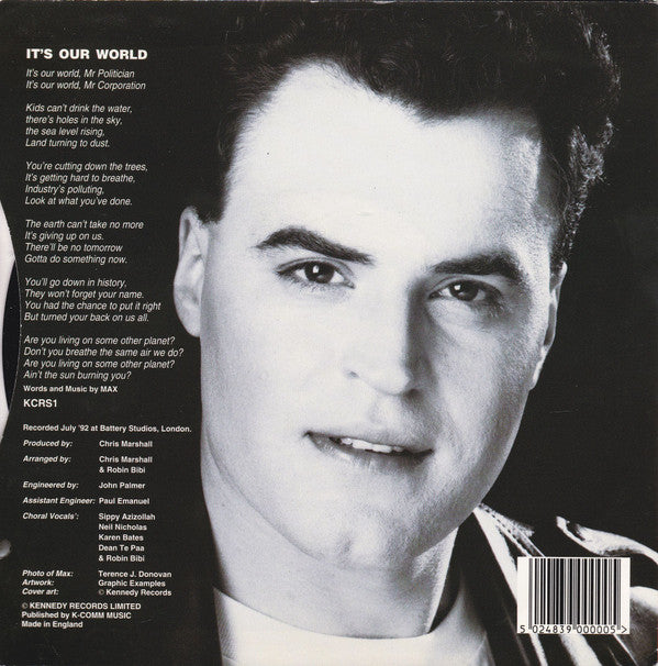 Max (58) : It's Our World (7", Single)
