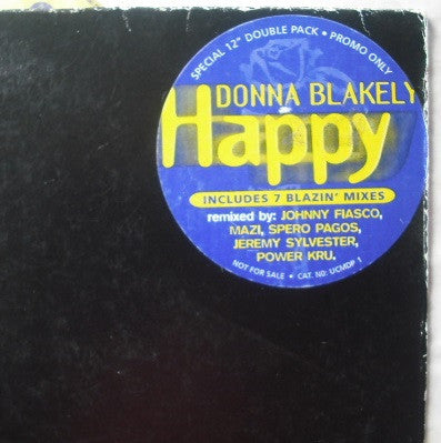 Donna Blakely : Happy (2x12", Promo)
