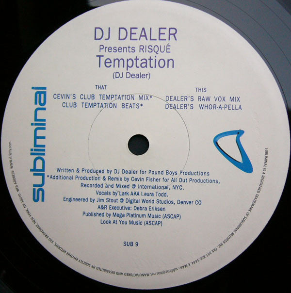 DJ Dealer Presents Risqué : Temptation (12")
