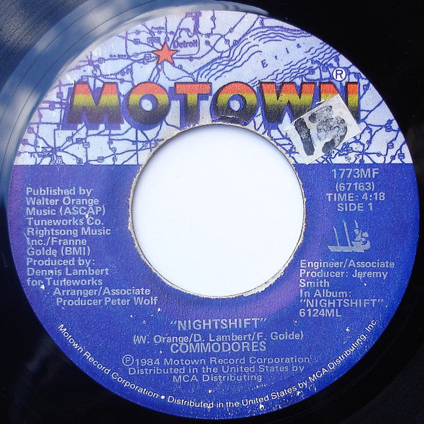 Commodores : Nightshift (7", Single)