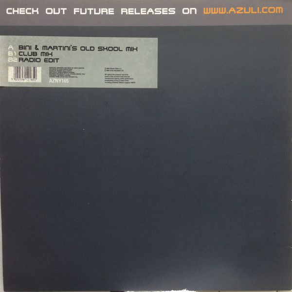 Eclipse : Take Me Down (6 Underground) (Bini & Martini Mixes) (12")