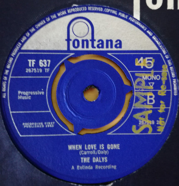 The Daly's : She's My Girl (7", Single, Mono)