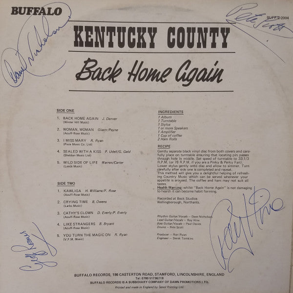 Kentucky County : Back Home Again (LP)