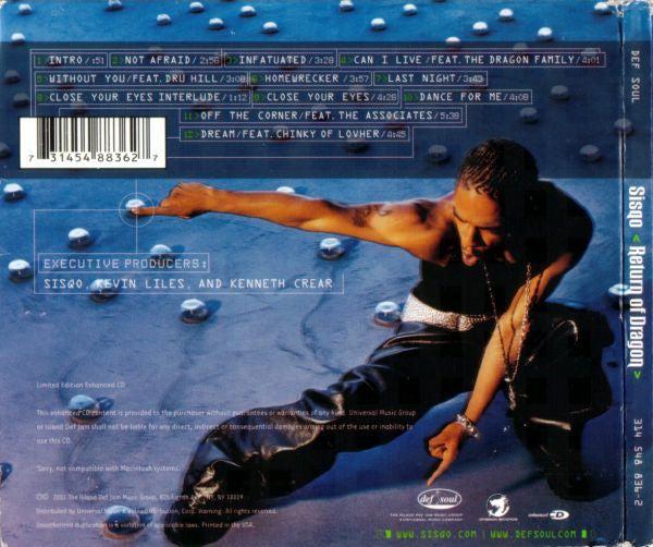 Sisqó* : Return Of Dragon (CD, Album, Enh, Ltd, Dig)