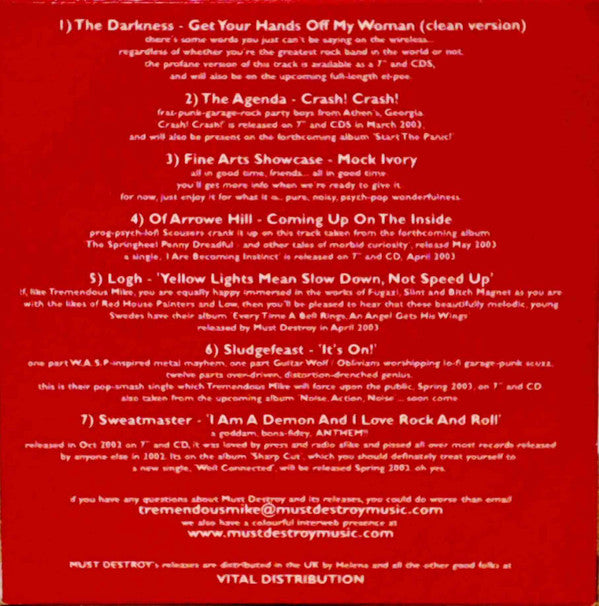 Various : A  Must ... Destroy Sampler Volume I : Winter / Spring 2003 (CD, Comp, Promo)