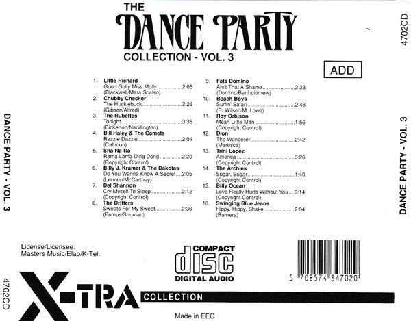 Various : The Dance Party Collection Vol. 3 (CD, Comp)